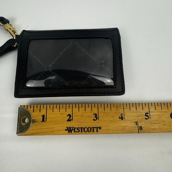 Steve Madden Wristlet Black Wallet ID, Credit Card Holder, Mirror Satchel - Picture 6 of 7